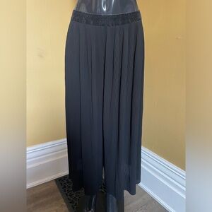 Zara Black Pleated Wide Leg Pants